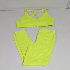 Carbon38 Neon Yellow Activewear Top
